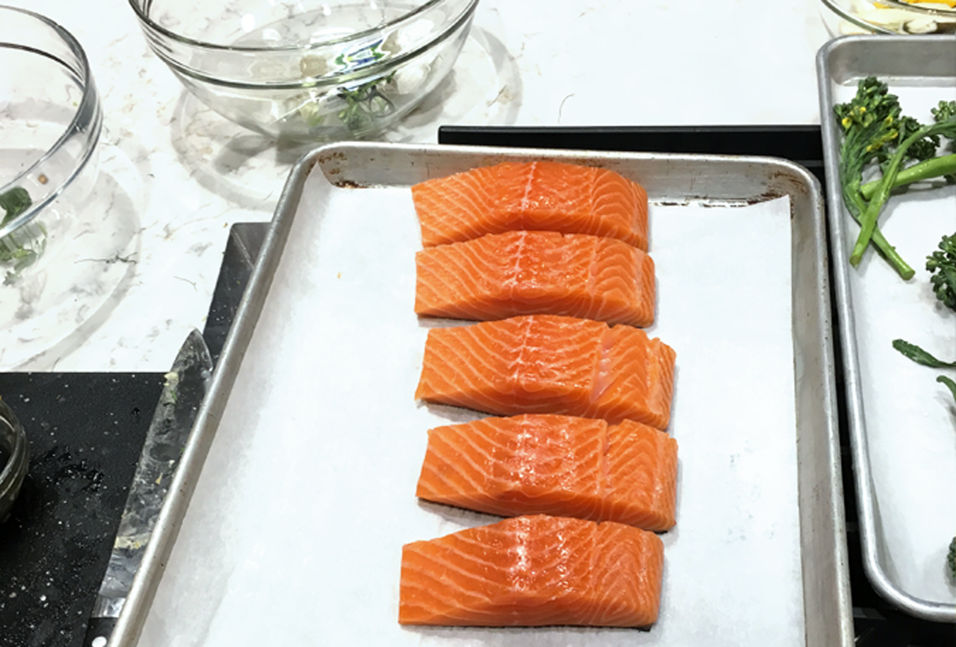 Cooking with fresh salmon