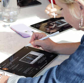 World of Whirlpool employees going over the event check list